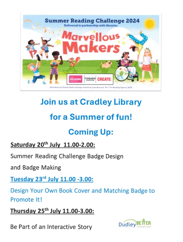 Cradley Library - Design and Make a Badge